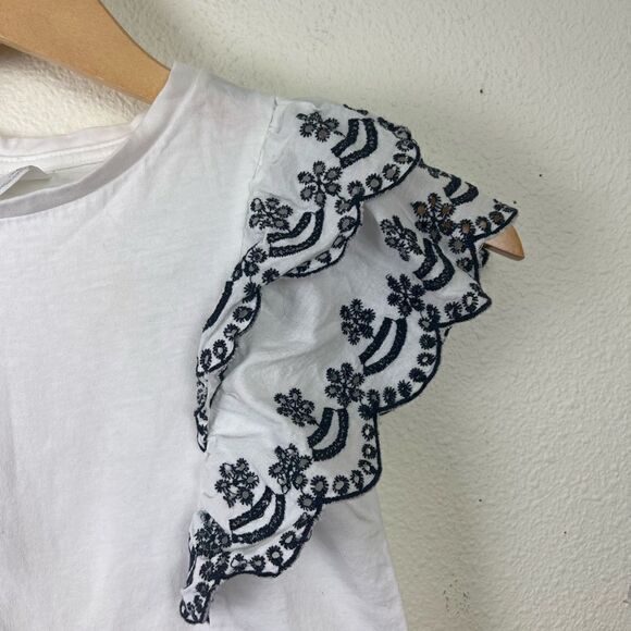 Zara EMBROIDERED SHIRT Girl size 7 - Picture 3 of 9